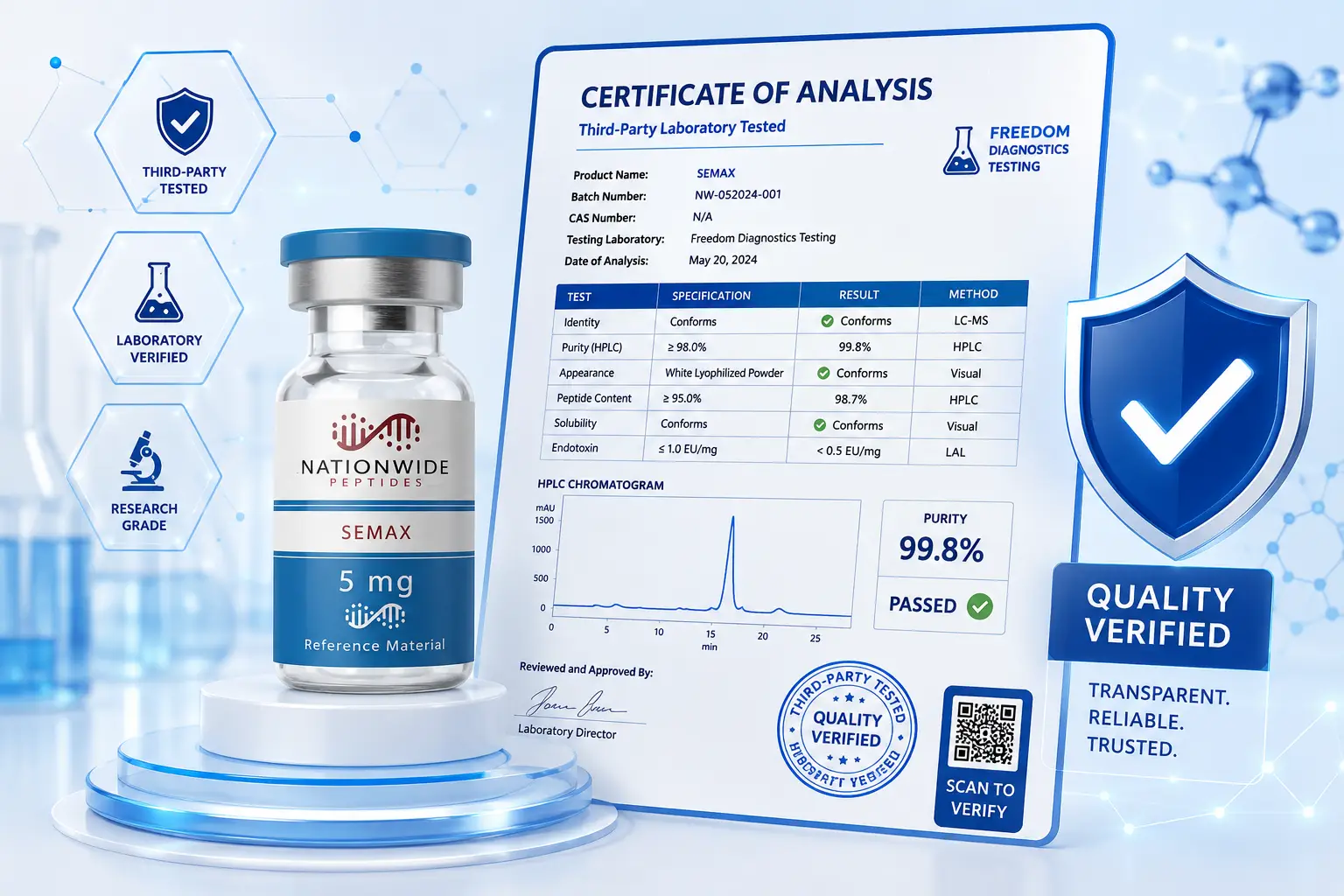 peptide vials batch paperwork and COA checklist for laboratory traceability